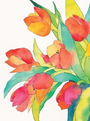 Нарисуй цветы акварелью в стиле модерн фото книги 4