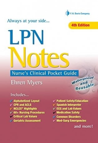 LPN Notes: Nurse&apos;s Clinical Pocket Guide фото книги
