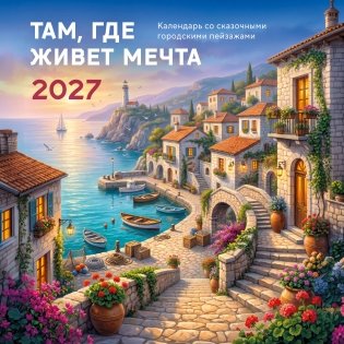Там, где живет мечта. Календарь со сказочными городскими пейзажами на 2027 год (300х300) фото книги