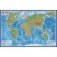 Физическая карта "Мир" 1:25 М, 120х78 см (с ламинацией в тубусе) фото книги маленькое 2