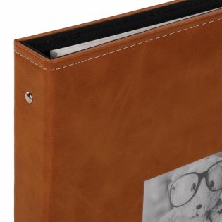 Фотоальбом "Premium Brown", 20 магнитных листов 30х32 см, под кожу, цвет обложки коричневый фото книги 5