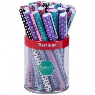 Ручка шариковая Berlingo "Funline XL. Dots" синяя, 0,7 мм, грип, рисунок на корпусе, ассорти. Арт. CBp_07373 фото книги 5