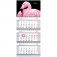 Календарь квартальный на 2020 год "Standard. Фламинго", с бегунком, 295x700 мм фото книги маленькое 2