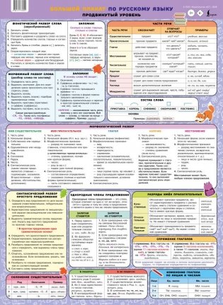 Большой плакат по русскому языку. Продвинутый уровень фото книги