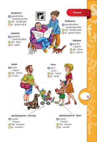 Иллюстрированный словарь для начинающих на английском, немецком, французском и русском фото книги 6