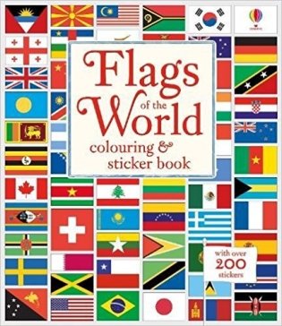 Flags of the World colouring and sticker book фото книги
