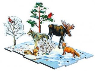 Объёмное лото "Времена года: Зима в лесу" фото книги
