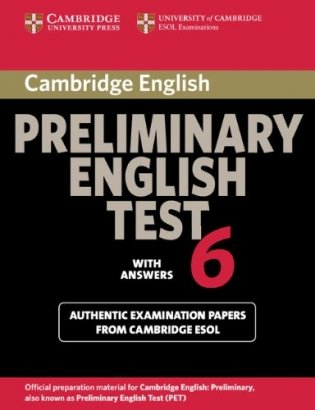 Cambridge Preliminary English Test 6 Student's Book with Answers фото книги