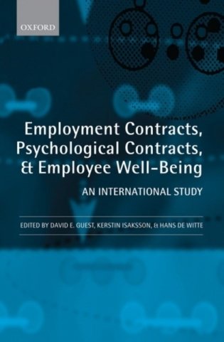 Employment contracts, psychological contracts, and employee well-being фото книги