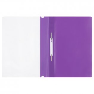 Папка-скоросшиватель пластик. СТАММ А4, 120мкм, фиолетовая с прозр. верхом фото книги 2