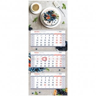 Календарь квартальный на 2022 год "Premium. Berry delight", 330x810 мм фото книги
