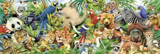 Пазл-панорама "Мир животных", 1000 элементов фото книги 2
