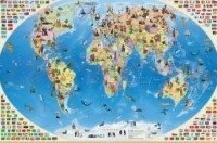 Карта настенная "Мир для детей. Страны и народы мира", 101х69 см фото книги