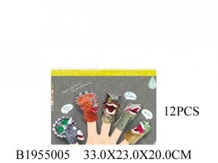 Набор резиновых игрушек на палец "Динозавры 2" (5 штук) фото книги