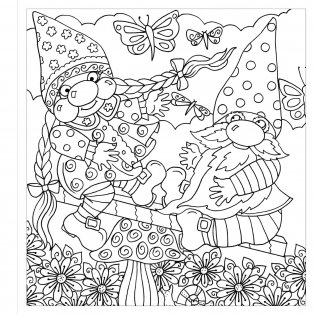 Zendoodle Colorscapes: Playful Gnomes: Happy Friends to Color and Display фото книги 3