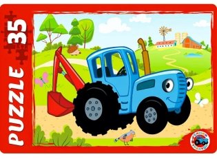 Макси-пазлы "Синий трактор №5", 35 элементов фото книги
