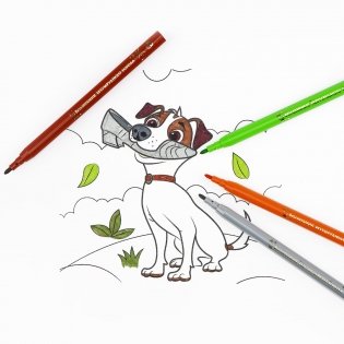 Фломастеры Мульти-Пульти "Волшебник Изумрудного Города", 12 цв., смываемые, картон, европодвес. Арт. WP_64243 фото книги 5