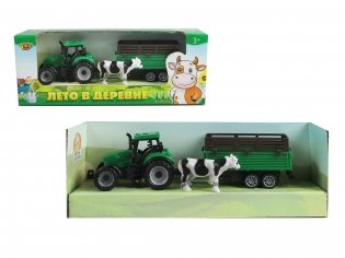 Трактор с прицепом для перевозки животных-3 (19 см) фото книги
