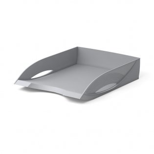 Лоток для бумаг горизонтальный "Rainbow", серый фото книги 2