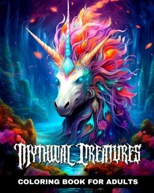 Mythical Creatures Coloring Book for Adults: Fantasy Coloring Pages with Mystical Creatures фото книги