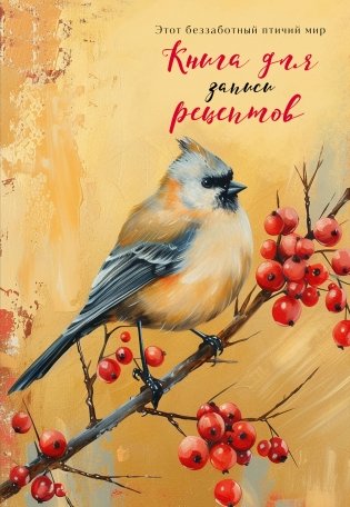 Книга для записи рецептов (Птица с красными ягодами) фото книги