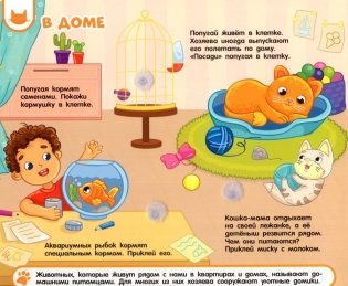 Кто где живет, кто что ест. Книга с липучками фото книги 3