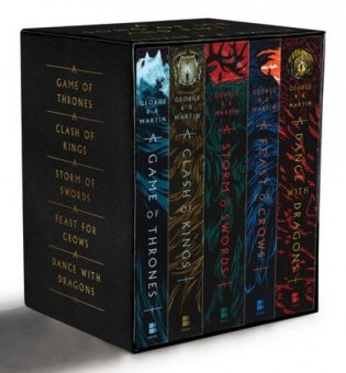 George R. R. Martin's a Game of Thrones 5-Book Boxed Set (Song of Ice and Fire Series): A Game of Thrones, a Clash of Kings, a Storm of Swords, a Feas фото книги