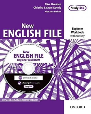 New English File: Beginner: Workbook without key & MultiROM Pack: Six-level general English course for adults (+ CD-ROM) фото книги