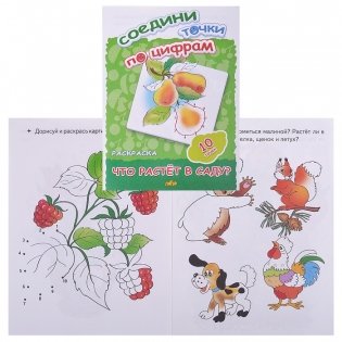 Соедини точки по цифрам. Раскраска. Что растет в саду? 10 точек фото книги 6