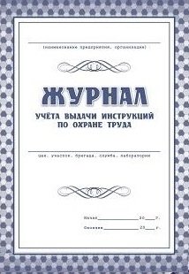 Журнал учёта выдачи инструкций по охране труда фото книги