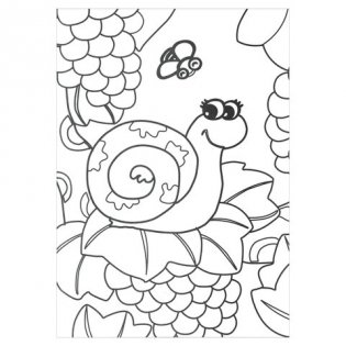 Раскраска по номерам "Улитки", А4, с восковыми мелками, 4 рисунка фото книги 7