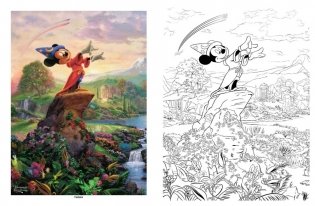Disney Dreams Collection Original Art By Thomas Kinkade Coloring Book фото книги 3