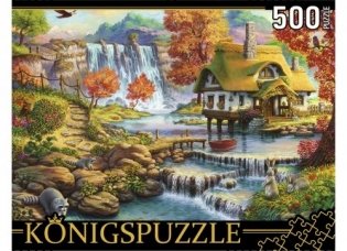 Пазлы "Konigspuzzle. Домик у водопада", 500 элементов фото книги
