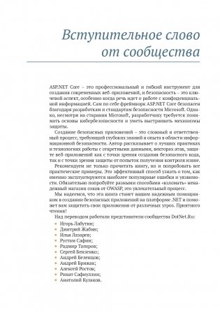 Безопасность ASP. NET CORE фото книги 8