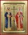Икона равноапостольных Константина и Елены на дереве: 125 х 160 (Синопсисъ) фото книги маленькое 2