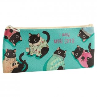 Пенал мягкий 200х100 мм MESHU "More coffee", искусственная кожа. Арт. MS_57878 фото книги 2