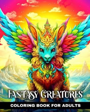 Fantasy Creatures Coloring Book for Adults: Mystical Creatures Coloring Pages фото книги