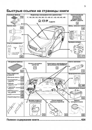 Kia Sorento I. Модели 2002-2011 года выпуска с дизельным и бензиновыми двигателями. Рестайлинг 2006 года выпуска. Руководство по ремонту и техническому обслуживанию фото книги 3