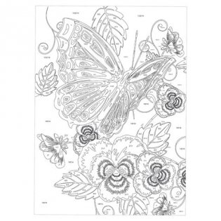 Раскраска по номерам "Бабочка", А4, с акриловыми красками фото книги 4