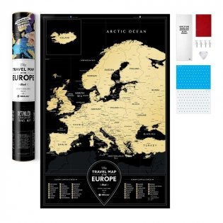 Карта "Travel Map Black Europe" фото книги 5