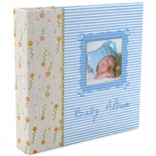 Фотоальбом-анкета "Baby album", цвет голубой фото книги