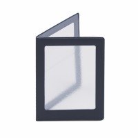 Обложка-рамка для документов водителя, 92x125 мм, синяя фото книги