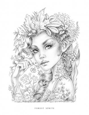 Wildflower Folk Coloring Book фото книги 2