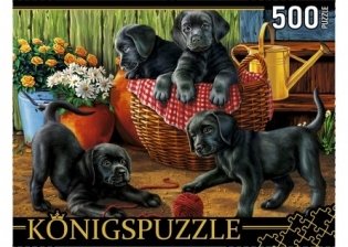 Пазлы "Konigspuzzle. Щенки лабрадора", 500 элементов фото книги