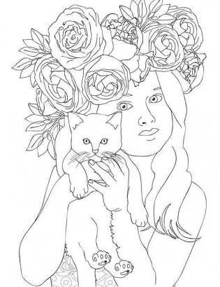 Кототерапия. Раскраска-антистресс для взрослых фото книги 9