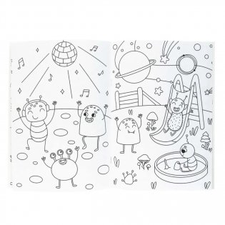Раскраска с карандашами "На другой планете" фото книги 4
