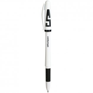 Ручка гелевая OfficeSpace черная, 0,6 мм, грип, игольчатый стержень. Арт. GP777BK_3188 фото книги 3