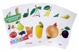 Развивающие карточки. Овощи, фрукты и ягоды фото книги 5