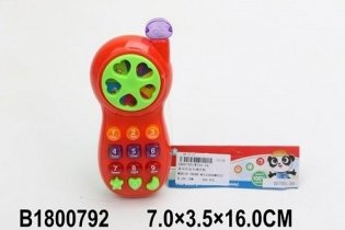 Музыкальная развивающая игрушка телефончик "Цветочек", 16 см (свет, звук) фото книги