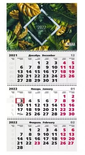 Календарь квартальный "Цветы. 2", 305х680 мм фото книги 2